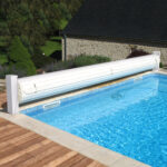 Pool urban Procopi in Holz 420 x 350 x H 133 automatische und sichere  Abdeckung